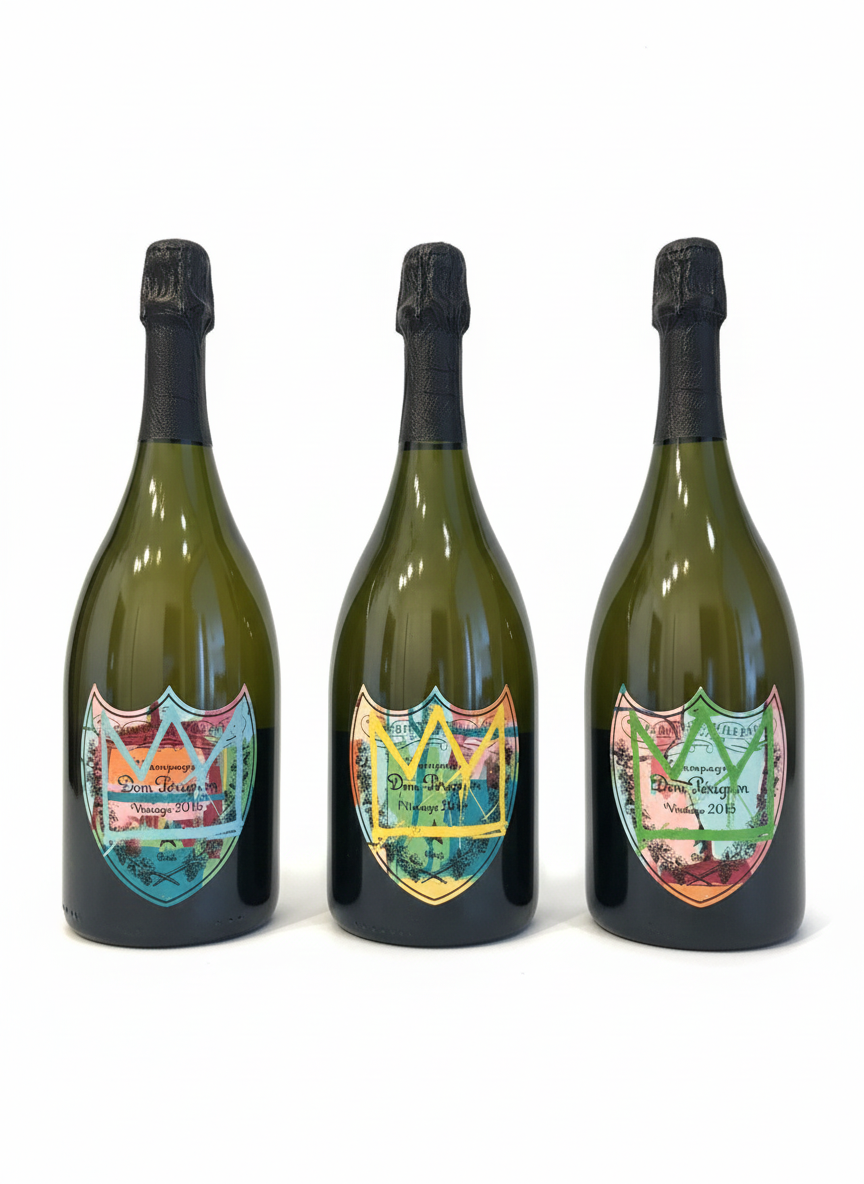 Dom pérignon - Coffret complet Basquiat Vintage 2015 - Champagne 3*75cl